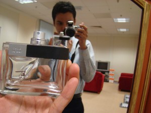 dsc04140 Self photographed with my latest smell, F by Ferragamo. It's a gift from a freind.