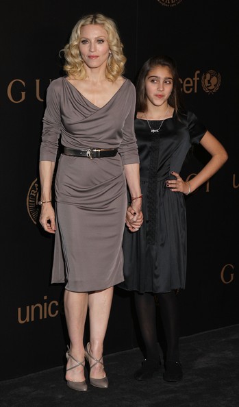 Madonna and daughter (in smart